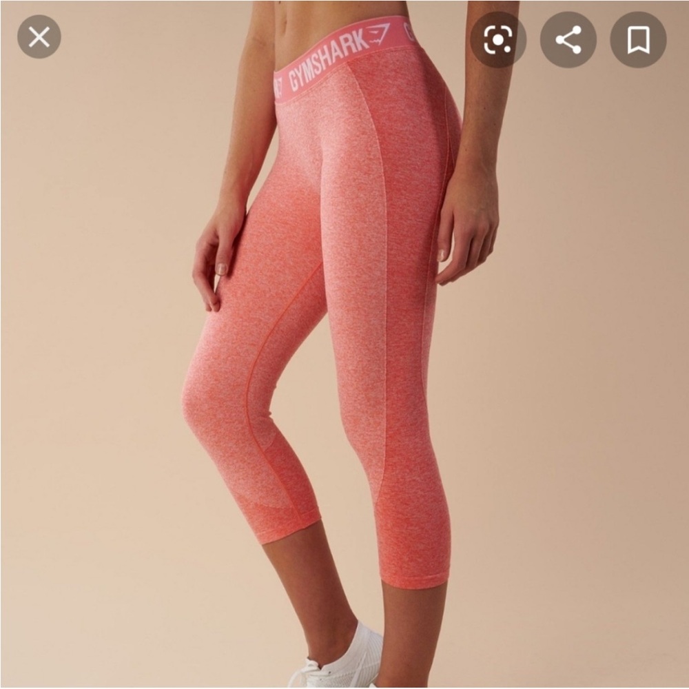 Gymshark Coral Pink Seamless Crop Leggings